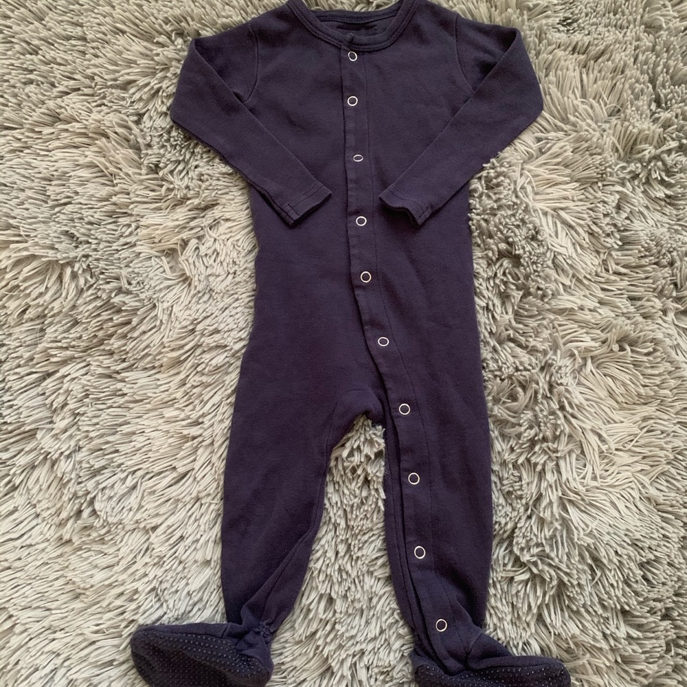 L’ovedBaby navy footie pajamas